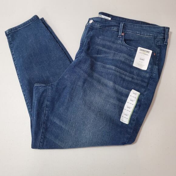 Signature Levi Strauss Jeans Women's 24 Short Skinny Stretch NWT - Picture 4 of 15